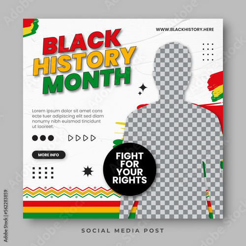 Black history month social media banner template