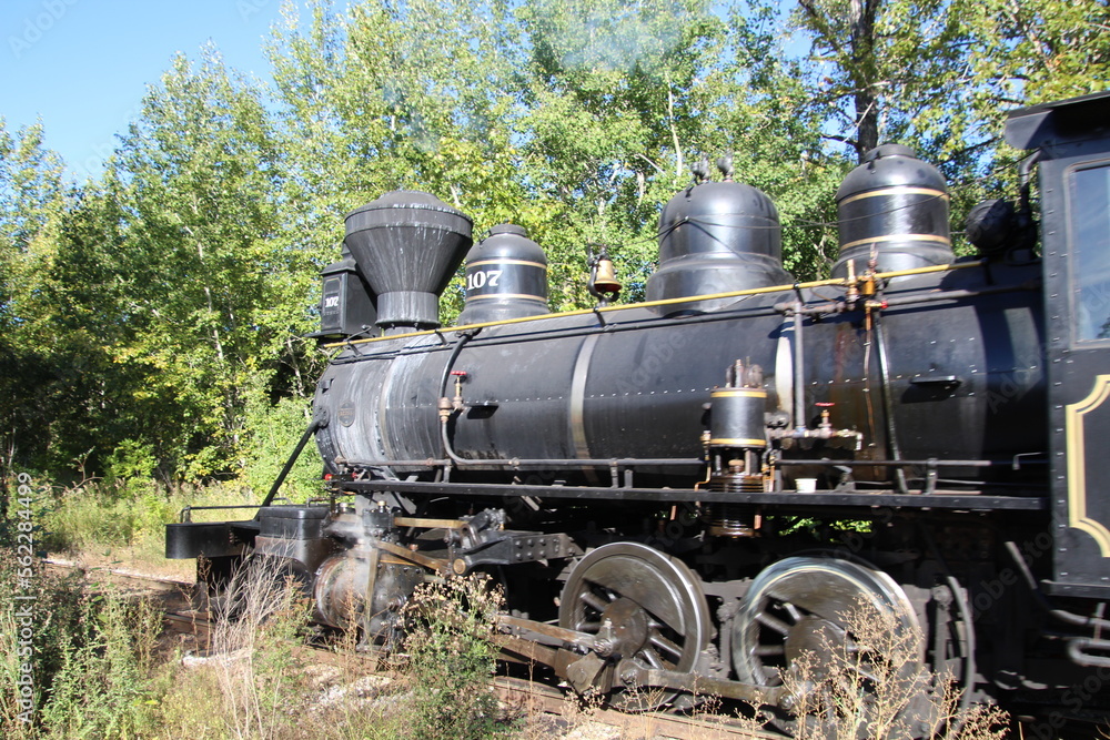 Naklejka premium old steam locomotive