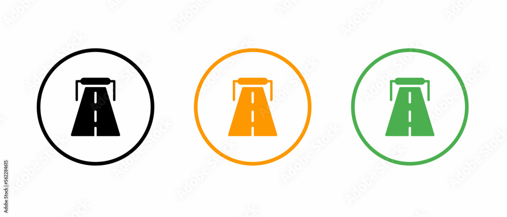 Highway icon set. Vector illustration. Highway icon set. Vector illustration.