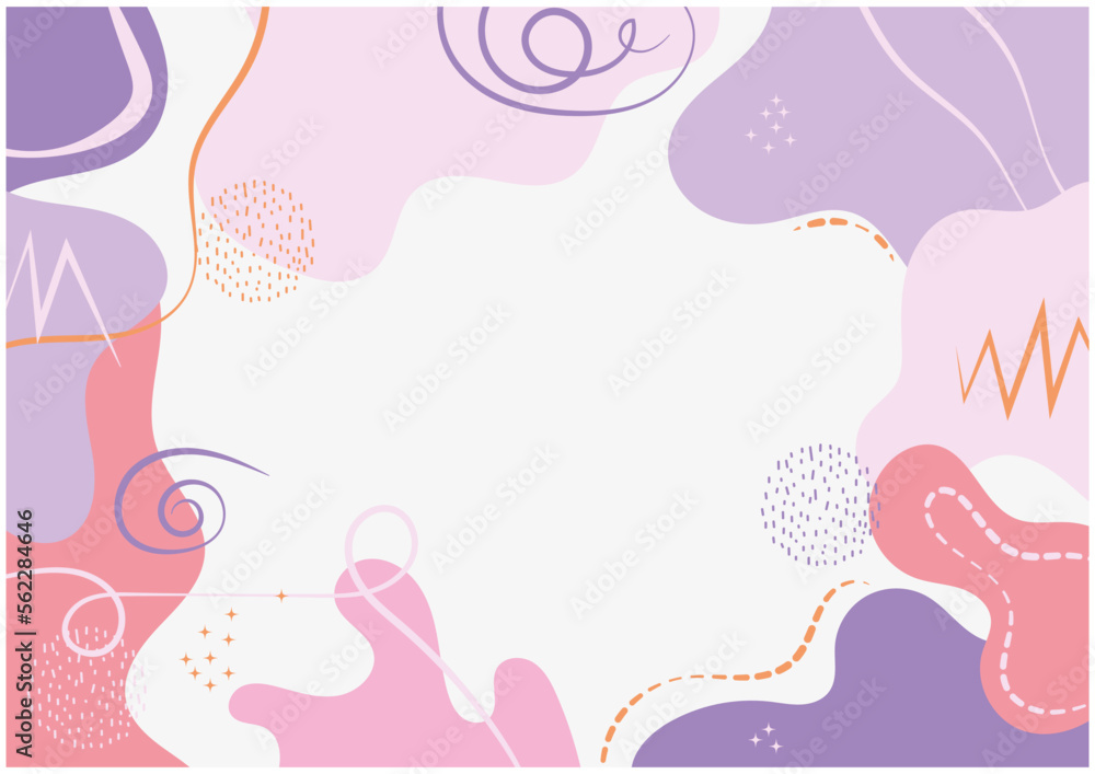abstract colorful hand drawn background template