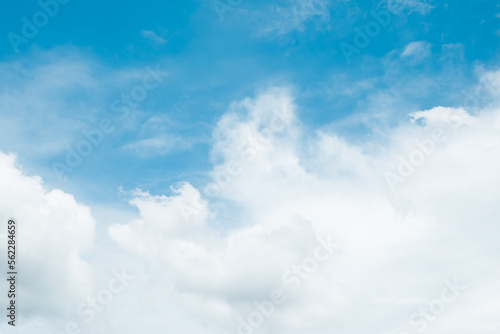 Blue sky background with white clouds for the holidays.