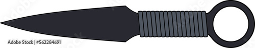 Kunai vector, ninja weapon