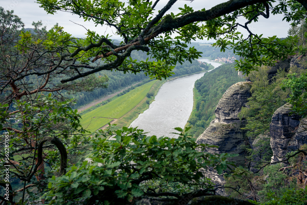 The Elbe valley in Saxon Switzerland (Saechsische Schweiz). Germany. The Elbe valley in Saxon Switzerland (Saechsische Schweiz). Germany.