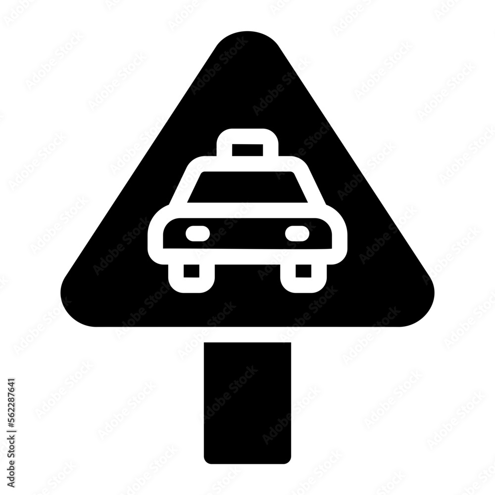 taxi glyph icon