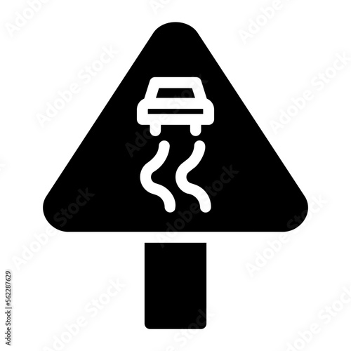 slippery glyph icon