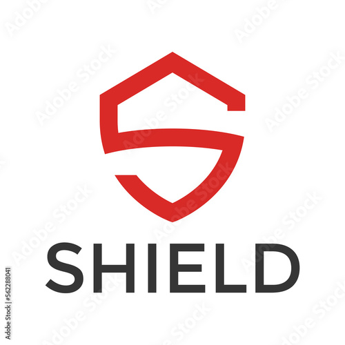 Initial Letter S Shield Armor for Secure Safe Secret Strong Smart Label Emblem Badge logo design vector