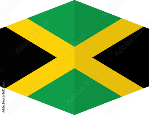 Jamaica flag background with cloth texture.Jamaica Flag vector illustration eps10.