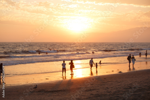 sunset on the beach