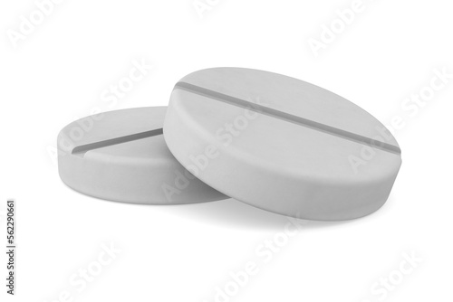 tablet on white background. Isolated 3D illustration