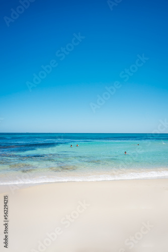 Turquoise water and white sand of Cottesloe Beach in Perth Western Australia