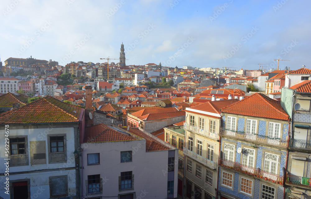 Beautiful old town houses in Porto, Portugal