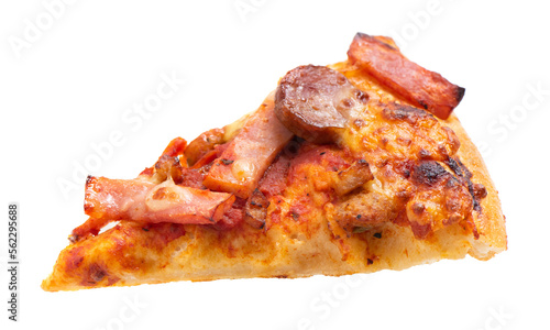 Slice of fresh pizza