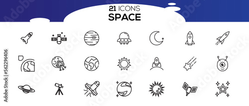 SPACE ICON SET DESIGN