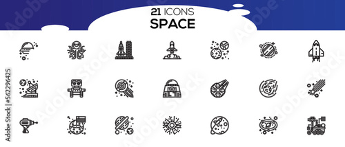 SPACE ICON SET DESIGN