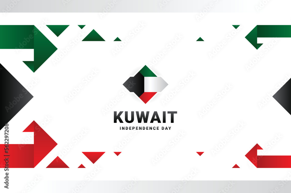 Kuwait Independence Day Background Elegant Design