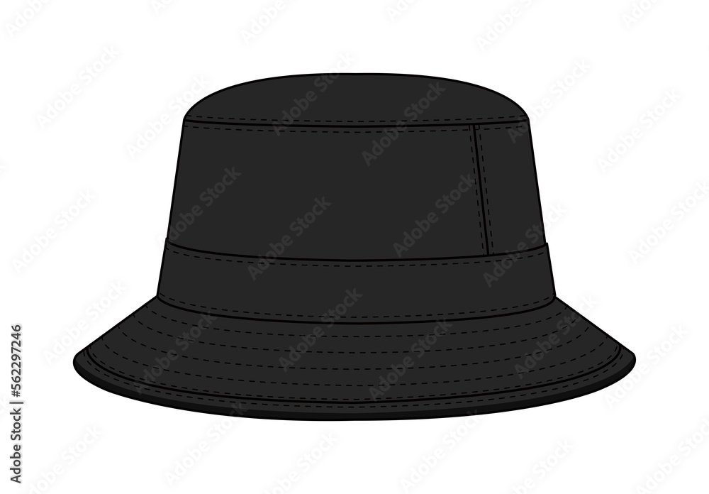 Bucket hat template illustration / png, no background Bucket hat template illustration / png, no background