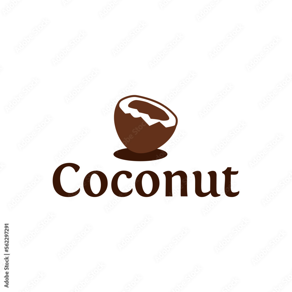 Coconut logo vector. Coconut logo template Coconut logo vector. Coconut logo template