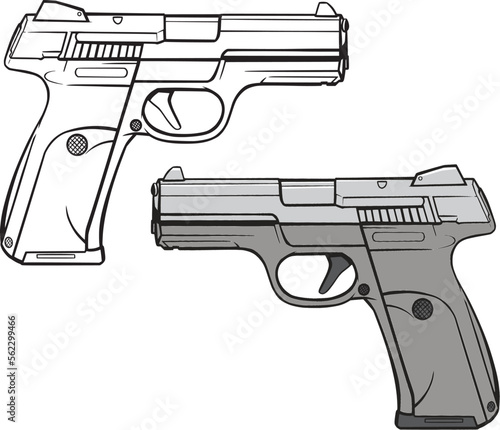 Awesome of pistols design, editable vector file for all your graphic needs.