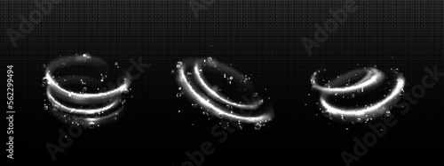 Clean detergent wave and soap swirl, light effect with bubbles and sparkles shine. Isolated transparent abstract foam, sparkling vortex, 3d dynamic elements for design of washing powder or shampoo ads
