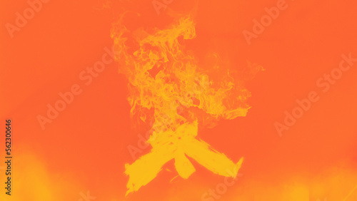 Fire flames on orange background. abstract fire flame background.