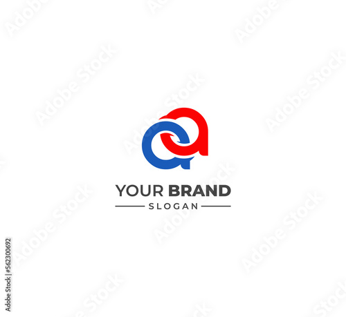 AA letter logo design template elements. Modern abstract digital alphabet letter logo. Vector illustration.