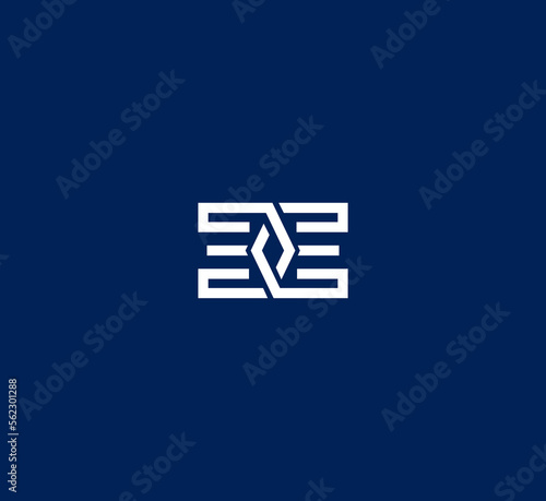 EE letter logo design template elements. Modern abstract digital alphabet letter logo. Vector illustration.