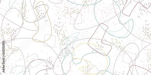 Wallpaper Mural Chaotic Simple Seamless Pattern Textile One Line Torontodigital.ca