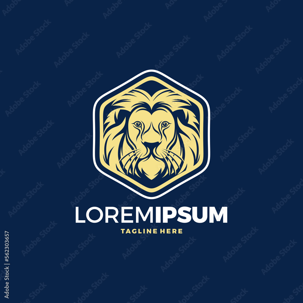 Vector lion head logo design Vector lion head logo design