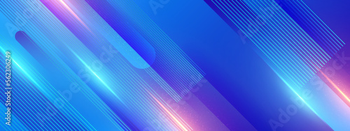 abstract blue technology particles lines mesh banner background