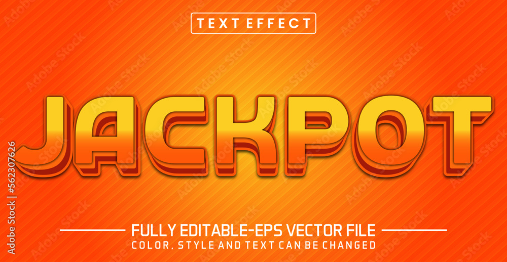 Obraz premium Jackpot text editable style effect