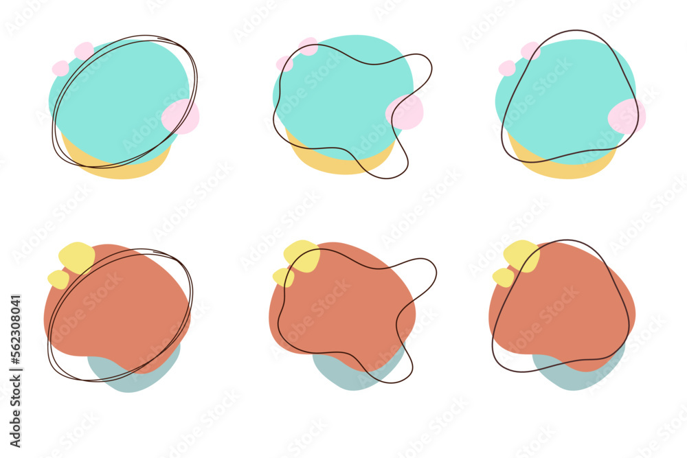 Set of abstract modern minimal background. Vector illustration organic shape design. Set of abstract modern minimal background. Vector illustration organic shape design.