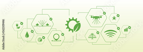 smart farming icons on white background	