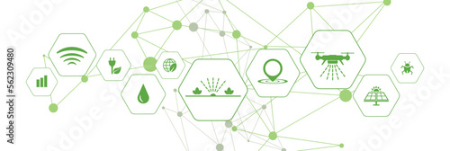 smart farming icons on white background	