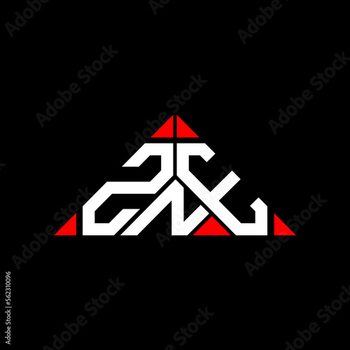 ZNE letter logo creative design with vector graphic, ZNE simple and modern logo. photo