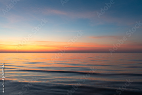 beautiful sky at sea in twilight