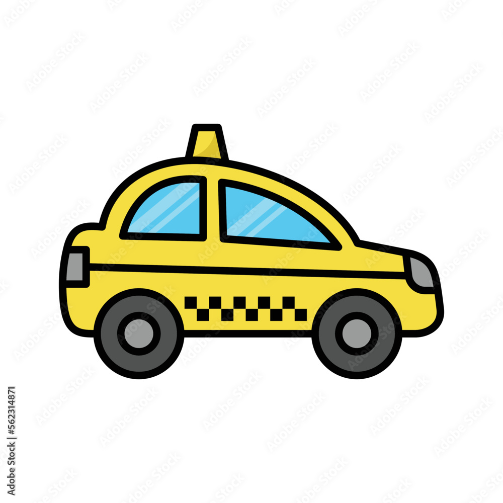 taxi icon vector design template in white background taxi icon vector design template in white background