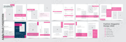 Minimal Fashion Magazine Design or Editorial Lookbook Layout or Fashion and Multipurpose portfolio