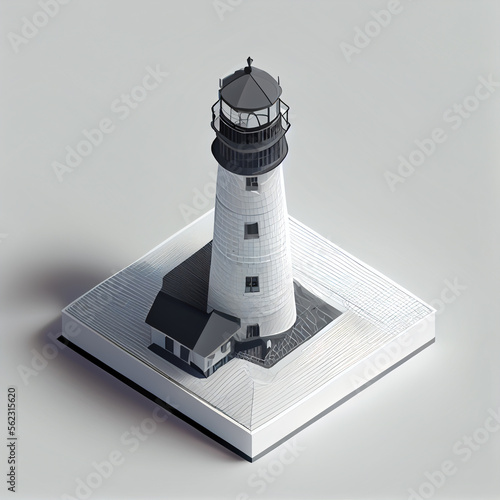 Model of lighthaus 3d, isometric photo