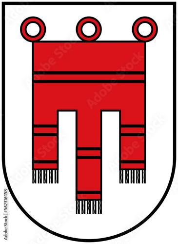 Landeswappen Vorarlberg, Land Vorarlberg, Vorarlberger Wappen, Stilisiertes Wappen, österreichische Bundesländer, Bunderländer, Wappenschild, Bundesländer Wappen