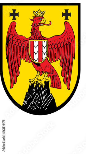 Landeswappen Burgenland, Land Burgenland, Burgenländisches Wappen, Stilisiertes Wappen, österreichische Bundesländer, Bunderländer, Wappenschild, Bundesländer Wappen