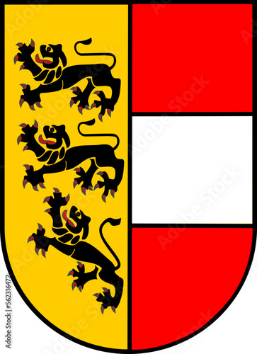 Landeswappen Kärnten, Land Kärnten, Kärntnerisches Wappen, Stilisiertes Wappen, österreichische Bundesländer, Bunderländer, Wappenschild
