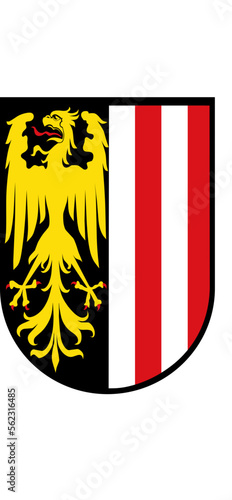 Landeswappen Oberösterreich, Land Oberösterreich, Oberösterreichisches Wappen, Stilisiertes Wappen, österreichische Bundesländer, Bunderländer, Wappenschild, Bundesländer Wappen