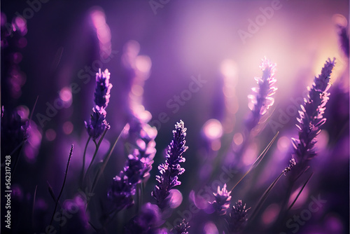 Lavender Close-up Background. generative ai