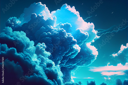 Abstract big clouds. generative ai
