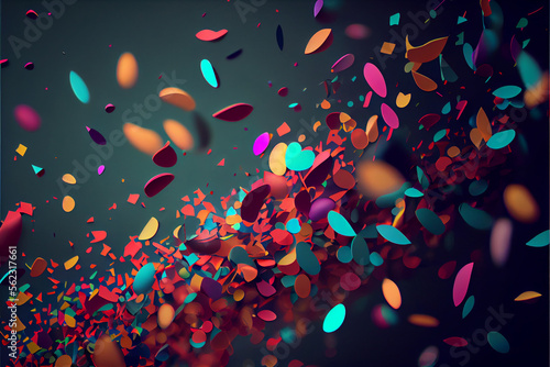 Confetti celebration background. generative ai