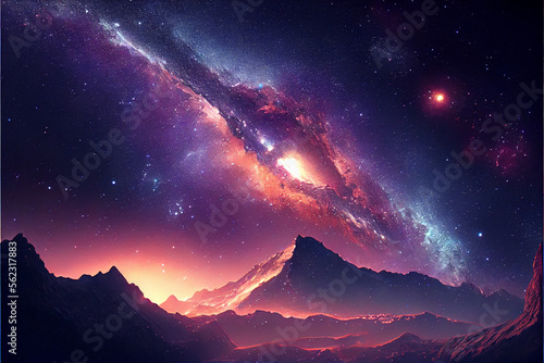 space galaxy wallpaper. generative ai