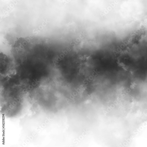 Cloud, fog, or smoke isolated on black background. Royalty high-quality free stock photo  image of white cloudiness, clouds, mist or smog overlays on black backgrounds. Copy space for design © Jangnhut2023