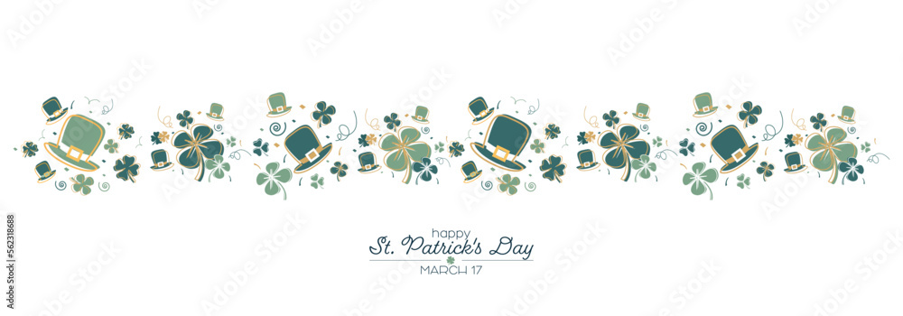 Happy St. Patrick's Day banner.	