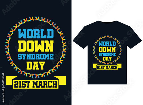 World Down Syndrome Day 21st March illustrations for print-ready T-Shirts design