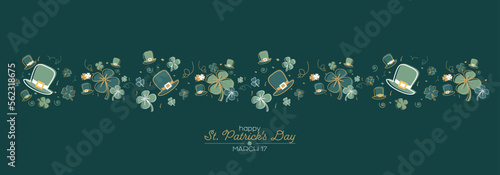 Happy St. Patrick's Day banner.